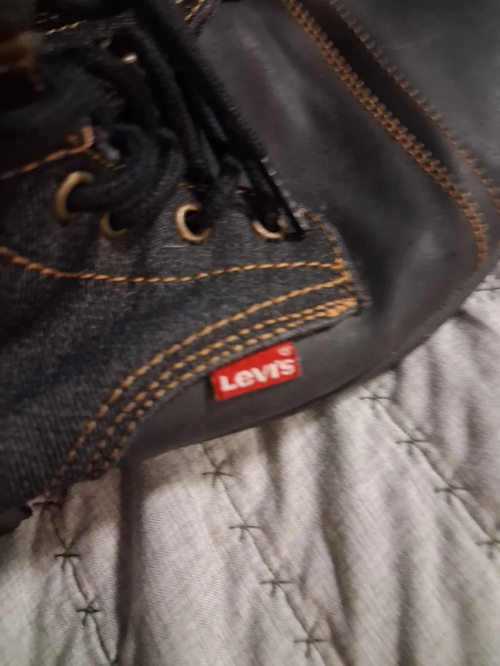 Levi's Black Chukka Lace-Up Boots with Brown Stitching